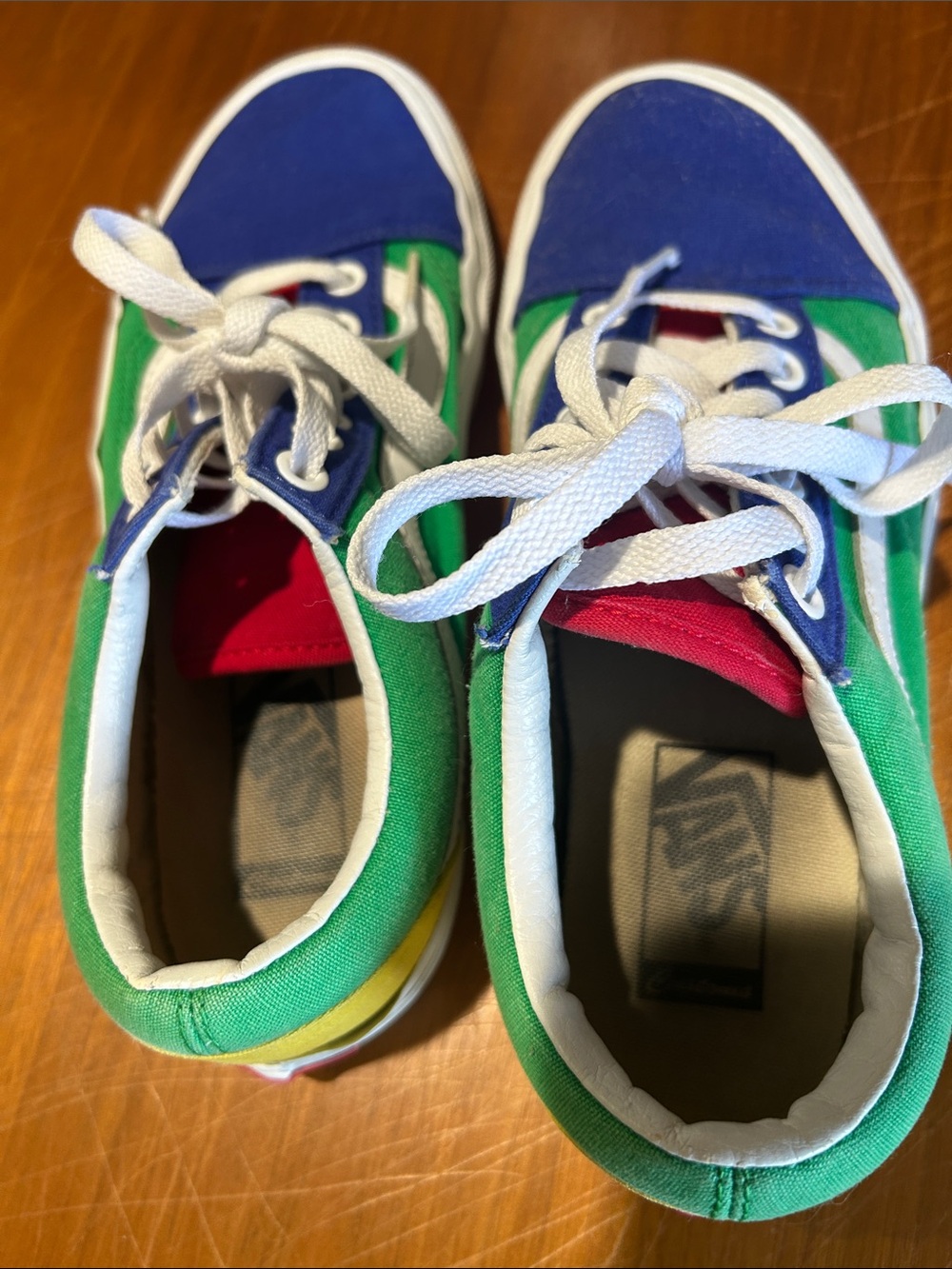 Multi-Color Lace-Up Vans - Picture 6 of 8